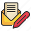 text, envelope, write, mail, letter, message icon 