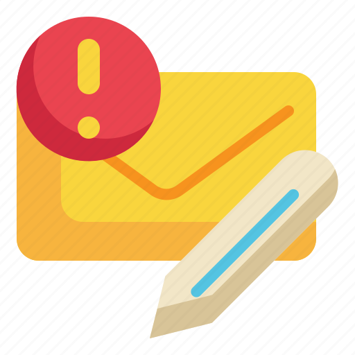 Alert, envelope, text, write, message icon, mail, letter icon - Download on Iconfinder