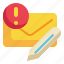 alert, envelope, text, write, message icon, mail, letter 