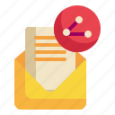 speech, share, envelope, text, mail, letter, message icon