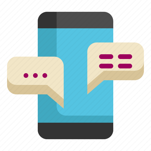 Speech, mobile, talk, chat, message icon, device icon - Download on Iconfinder