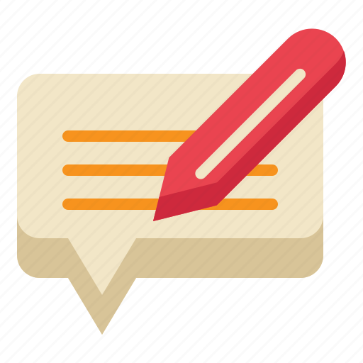 Text, write, speech, message icon, document, paper icon - Download on Iconfinder