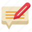 text, write, speech, message icon, document, paper 