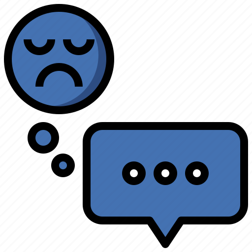 Bubble, chat, communications, conversation, emoticon, feelings, sad icon - Download on Iconfinder