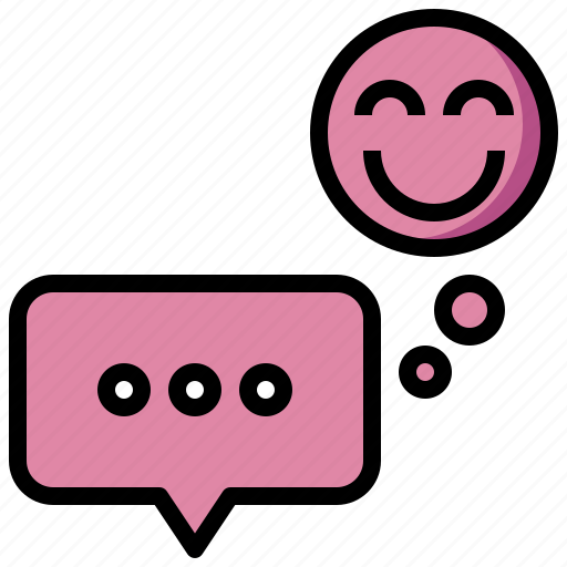 Bubble, chat, communications, conversation, emoticon, feelings, happy icon - Download on Iconfinder