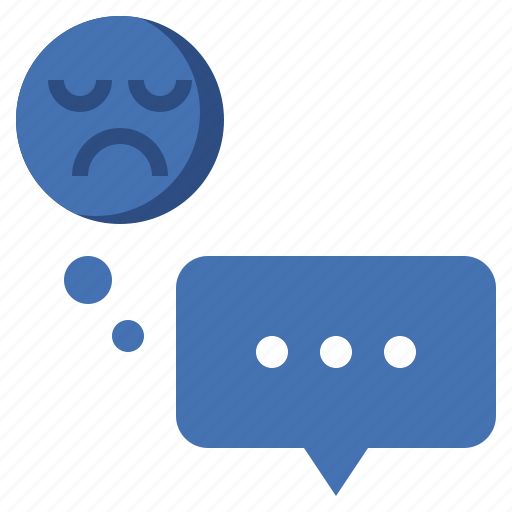 Bubble, chat, communications, conversation, emoticon, feelings, sad icon - Download on Iconfinder