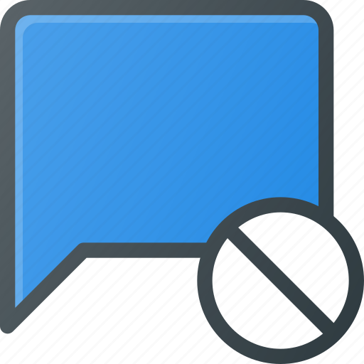 Bubble, chat, disable, message icon - Download on Iconfinder