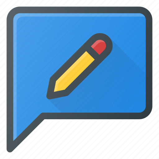 Bubble, chat, edit, message icon - Download on Iconfinder