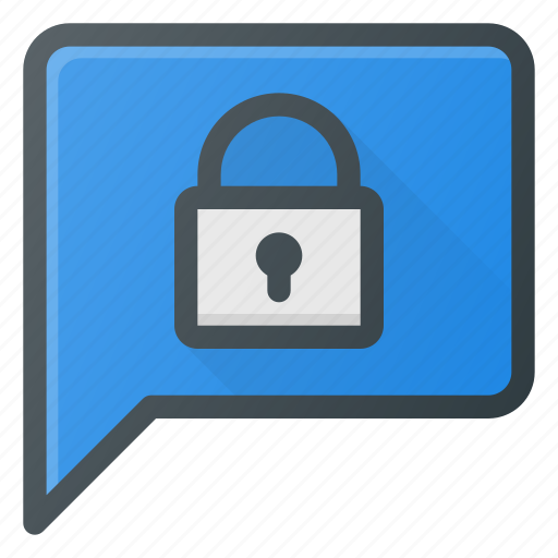 Bubble, chat, lock, message icon - Download on Iconfinder