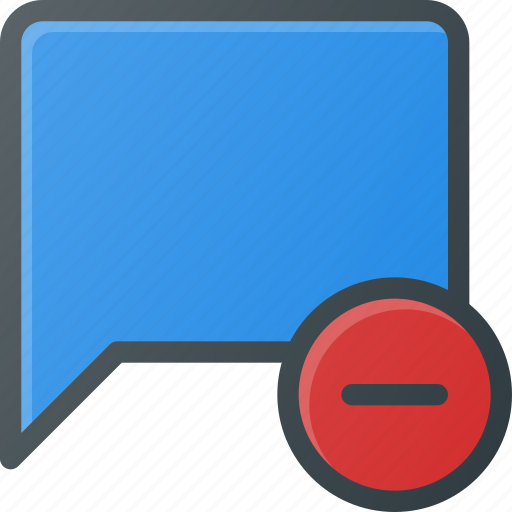 Bubble, chat, message, remove icon - Download on Iconfinder