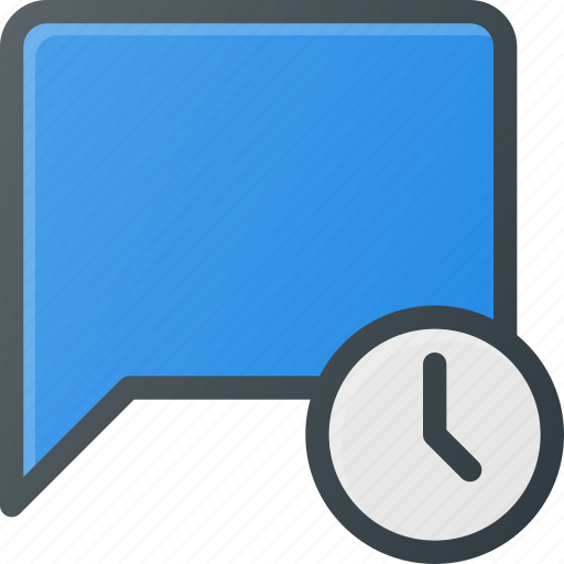 Bubble, chat, clock, message, time icon - Download on Iconfinder