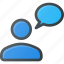 bubble, chat, message, user 