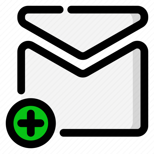 Email, mail, new, plus icon - Download on Iconfinder