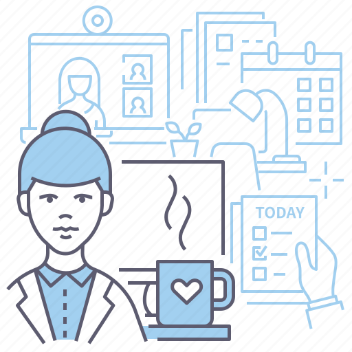 Checklist, employee, office worker, coffee break icon - Download on Iconfinder