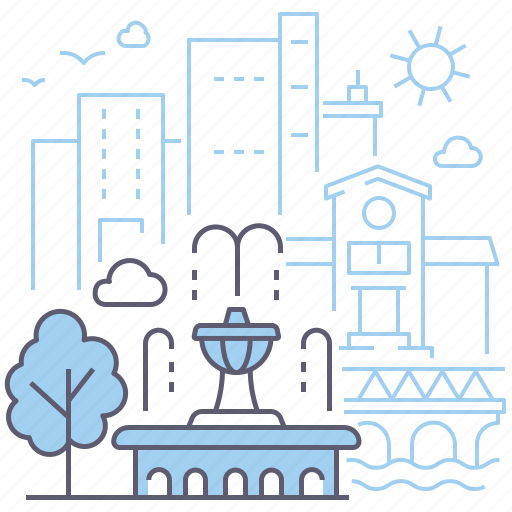 City, architecture, fountain, park icon - Download on Iconfinder