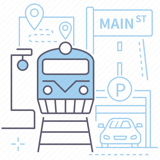 Street, car, train, public transportation icon - Download on Iconfinder