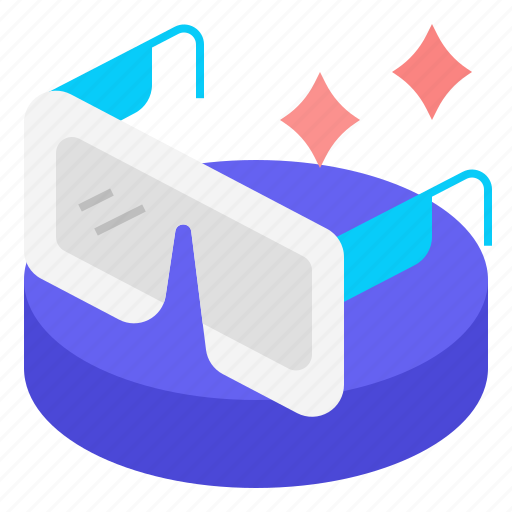 Metaverse, spectacles, ar, ar glasses, smart glasses, ar headset, augmented reality glasses icon - Download on Iconfinder