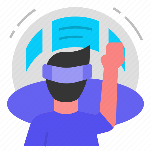 Vr, metaverse, simulation, interact, simulated, virtual reality, sensory environment icon - Download on Iconfinder