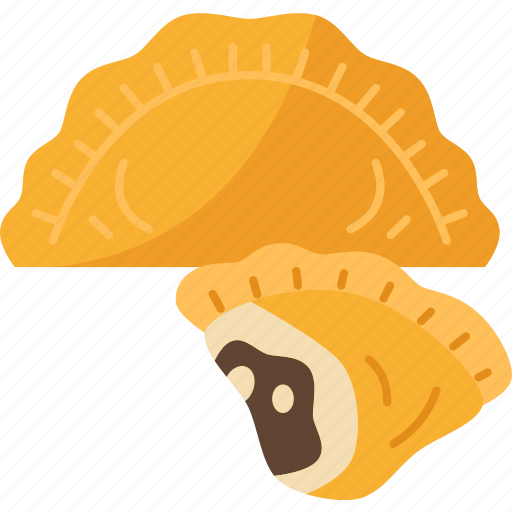 Beef, empanadas, stuffed, fried, appetizer icon - Download on Iconfinder