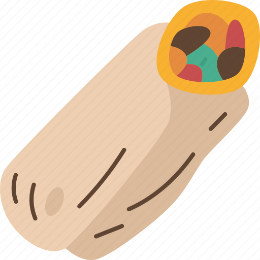 Burritos, wrap, tortilla, food, gourmet icon - Download on Iconfinder