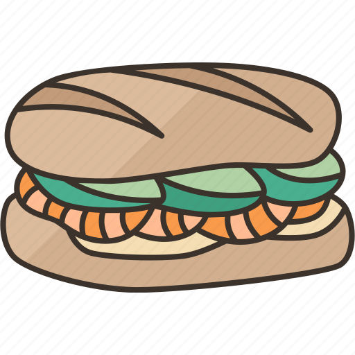 Baguette, drowned, sandwich, spicy, mexican icon - Download on Iconfinder