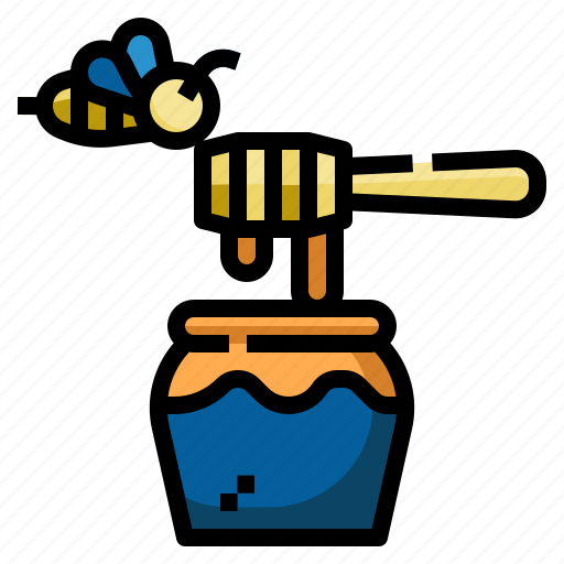 Honey, bee, organic, pot, sweet, dessert, sugar icon - Download on Iconfinder