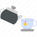 tea, pot, drink, food, hot, kettle, icon