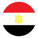 country, egypt, flag, middle east, round, color, nation