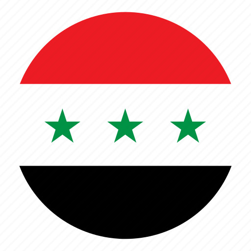 Country, flag, iraq, middle east, round, color, nation icon - Download on Iconfinder