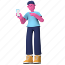 phone, smartphone, mobile, gadget, online, creative industry, marketing, startup, 3d character 
