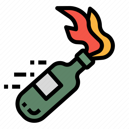 Bomb, bottle, fire, terrorist, violence icon - Download on Iconfinder