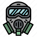 gas, glasses, mask, protection, safety