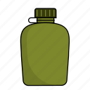 army, military, soldier, war, water flask