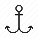 anchor, marine, nautical, sea, ship, sign, steel