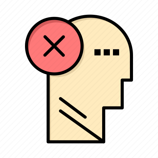 Brain, failure, head, human, mark, mind, thinking icon - Download on Iconfinder