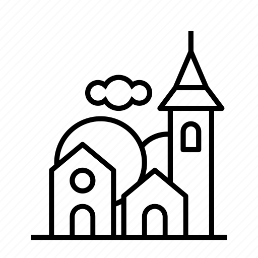 Building, construction, home, house, mountain, property, tower icon - Download on Iconfinder