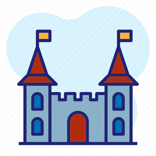 Architecture, building, castle, fortress, manor, palace, tower icon - Download on Iconfinder