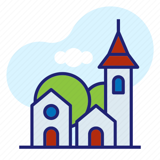 Building, home, house, mountain, property, real estate, tower icon - Download on Iconfinder
