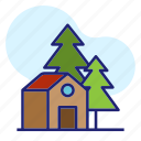 building, farm, home, house, little, mountain, woodland