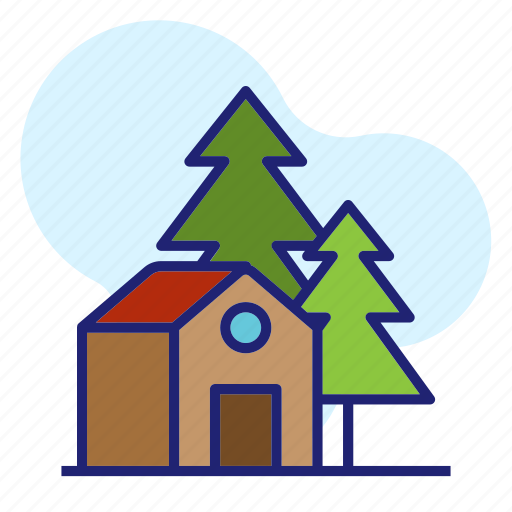 Building, farm, home, house, little, mountain, woodland icon - Download on Iconfinder