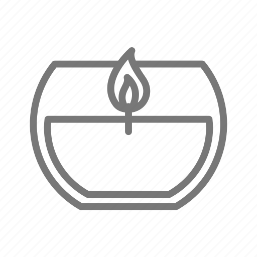 Candle, flame, glass, burning candle, lit candle icon - Download on Iconfinder