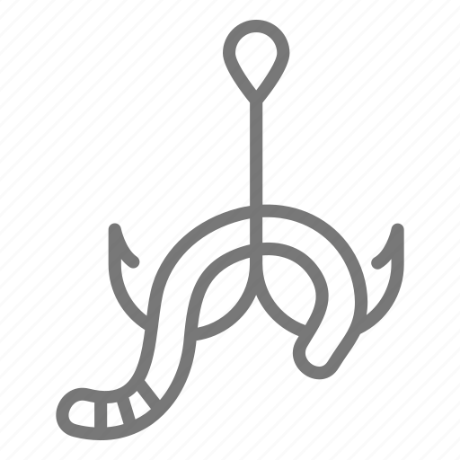 Cast, fishing, hook, lure, worm, fishing hook, worm on hook icon - Download on Iconfinder