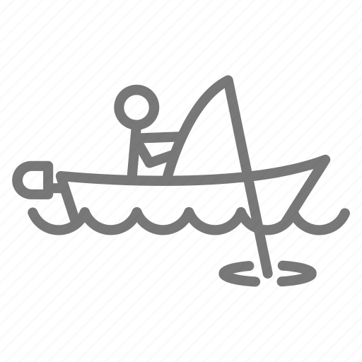 Boat, cast, fish, fishing, fishing off boat, fisherman, fishing reel icon - Download on Iconfinder