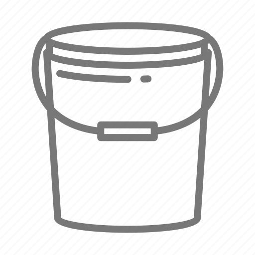 Bucket, drum, utliity, 5-gallon bucket, utility bucket, plastic bucket icon - Download on Iconfinder