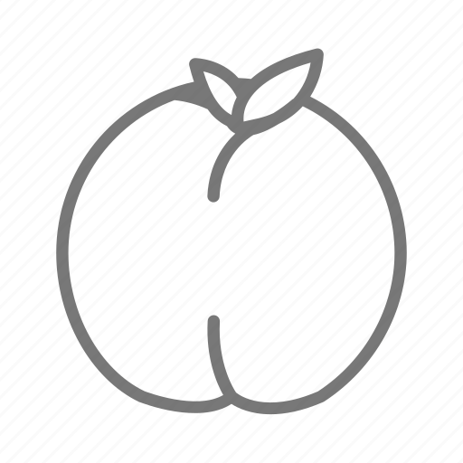 Fruit, leaf, peach icon - Download on Iconfinder