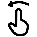 rotate, curve, motion, gesture, hand, interaction, input, turn, left