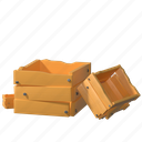 wooden crate box, wooden crate, wooden box, crate, container, wooden fruit crate, 3d 