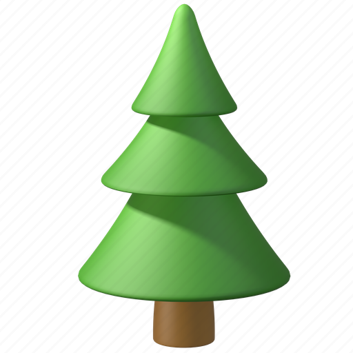 Pine tree, fir tree, tree, plant, wild, forest, 3d 3D illustration - Download on Iconfinder