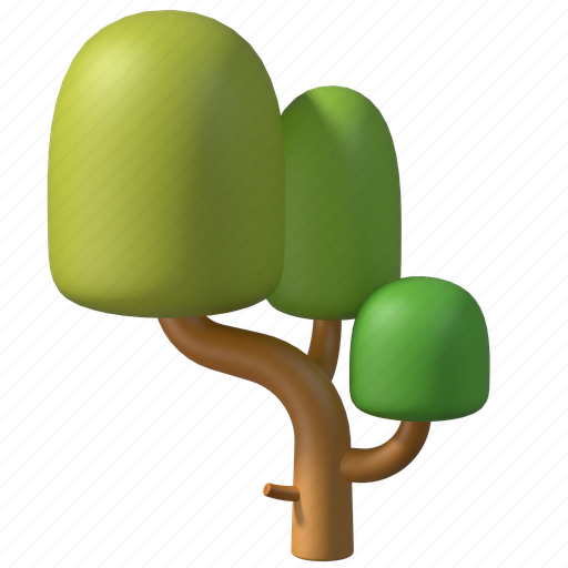 Tree, ecology, plant, jungle, wild, forest, 3d 3D illustration - Download on Iconfinder