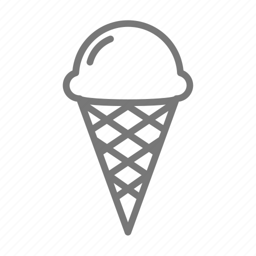 Cone, dessert, frozen, ice cream, ice cream cone, waffle cone icon - Download on Iconfinder